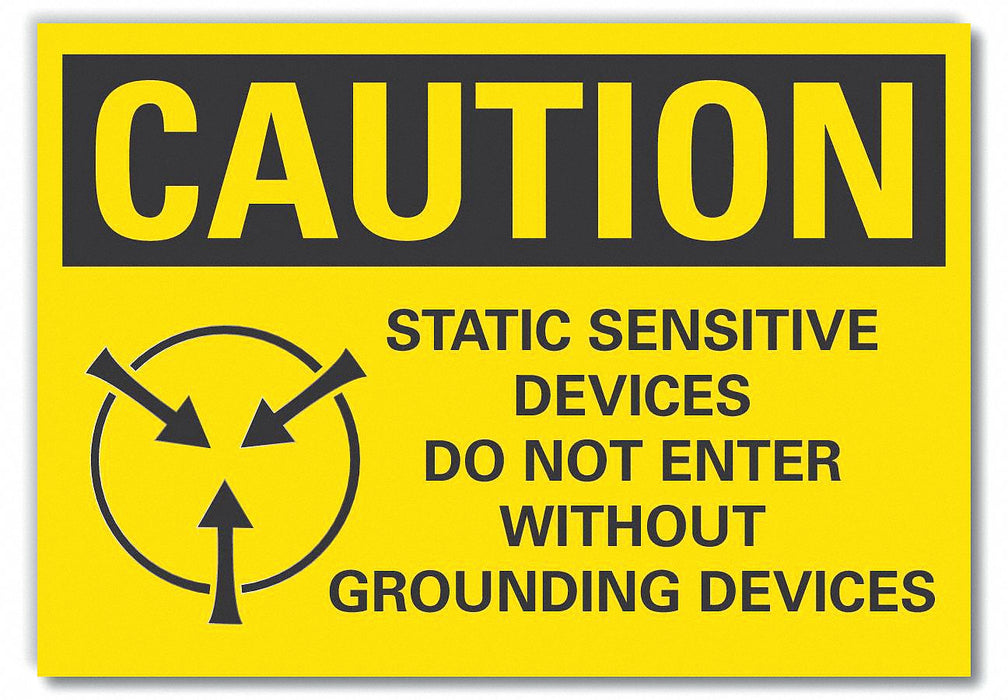 Caution Sign 7inx10in Non-PVC Polymer