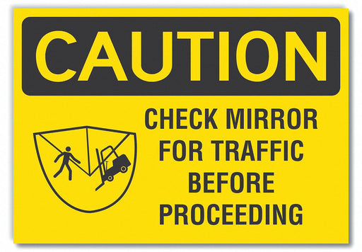Caution Sign 7inx10in Non-PVC Polymer
