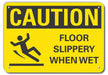 Caution Sign 7 in x 10 in Aluminum