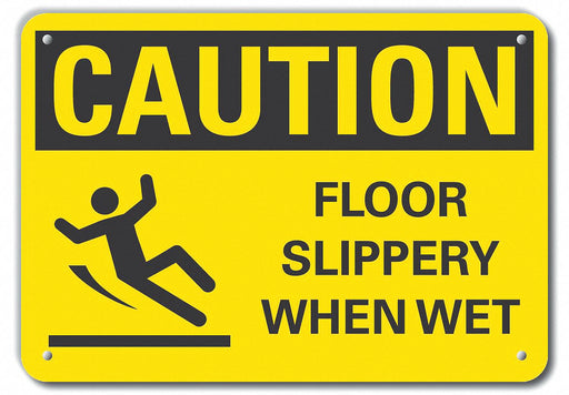 Caution Sign 10 inx14 in Plastic