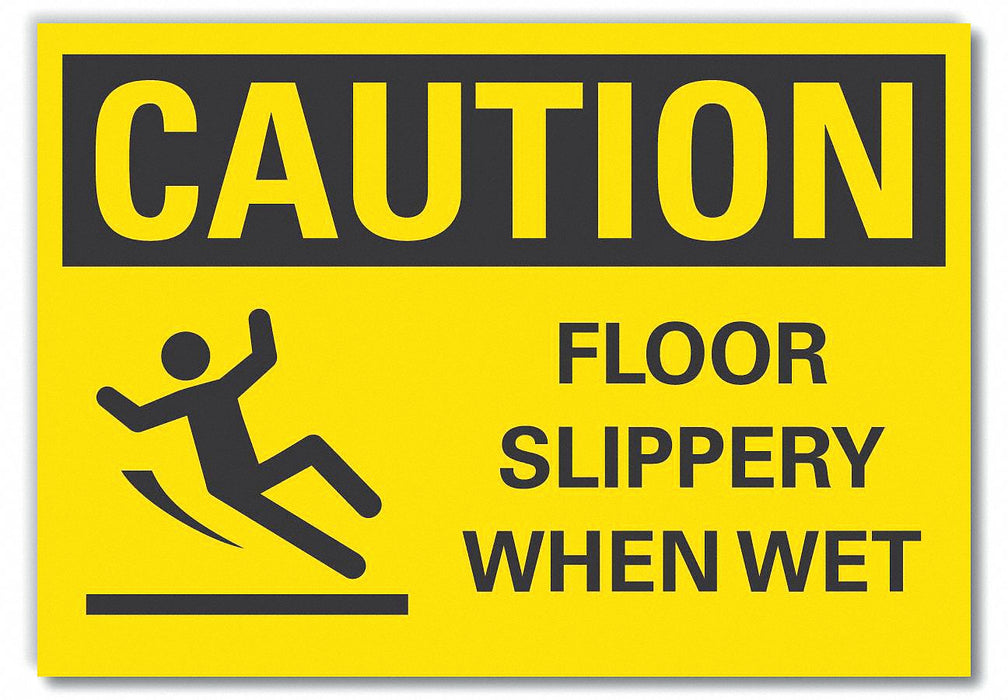 Caution Sign 7inx10in Non-PVC Polymer