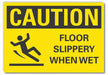 Caution Sign 7inx10in Non-PVC Polymer