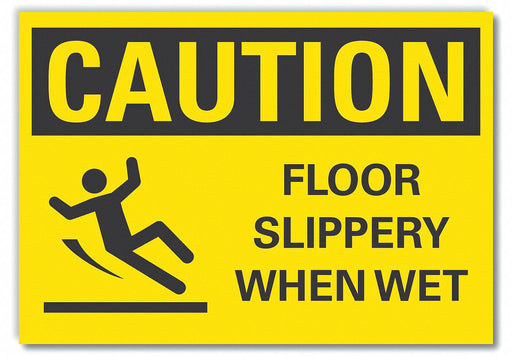 Caution Sign 7inx10in Non-PVC Polymer