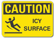 Rflctv Icy Conditions Caut Sign 10x14in