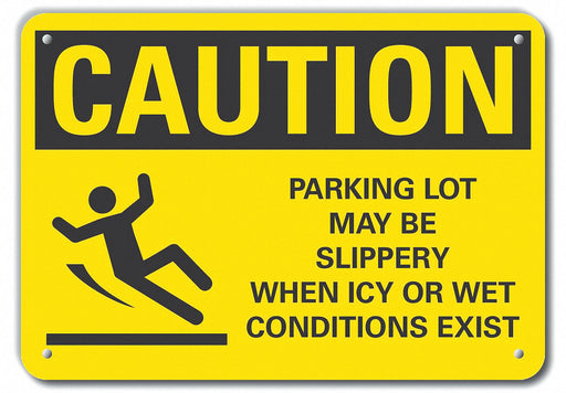 Caution Sign 10 inx14 in Plastic