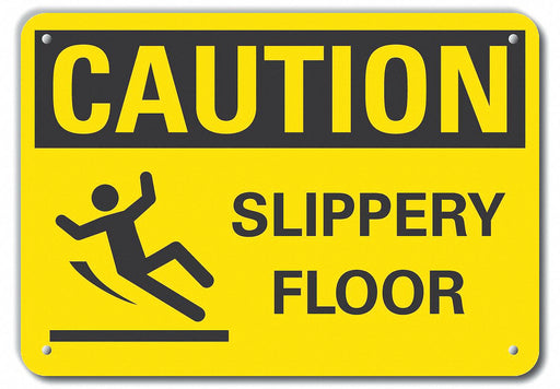 Caution Sign 7 inx10 in Plastic