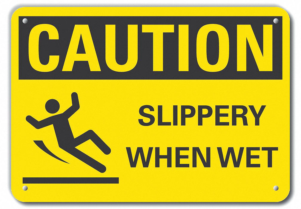 Caution Sign 10 inx14 in Plastic
