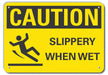 Caution Sign 10 inx14 in Plastic