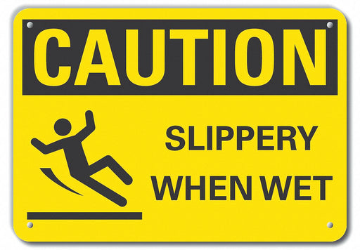 Caution Sign 7 inx10 in Plastic