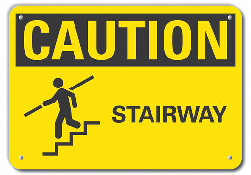Caution Sign 10 in x 14 in Plastic