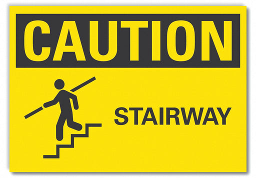 Caution Sign 7in x 10in Non-PVC Polymer