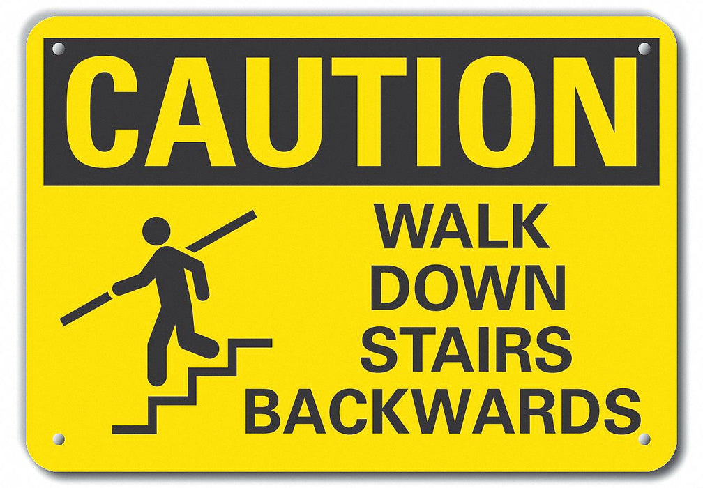 Caution Sign 10 in x 14 in Plastic