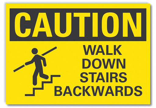 Caution Sign 7inx10in Non-PVC Polymer