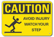 Caution Sign 7 inx10 in Plastic
