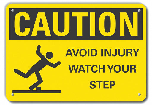 Caution Sign 10 in x 14 in Plastic