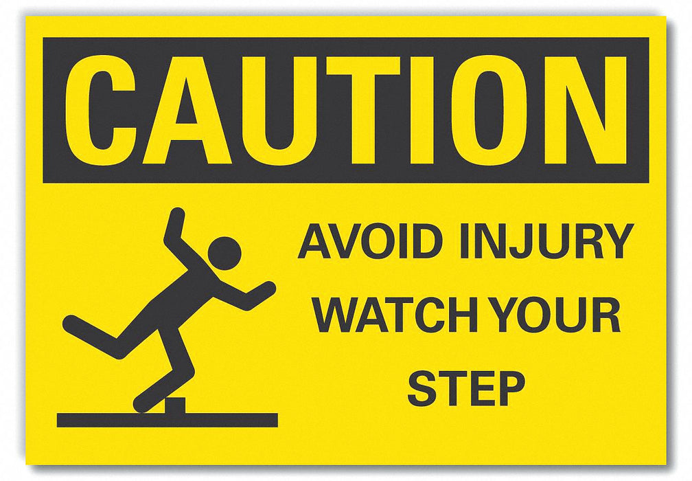 Caution Sign 7inx10in Non-PVC Polymer