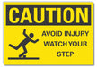 Caution Sign 7inx10in Non-PVC Polymer