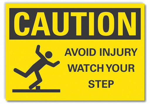 Caution Sign 7inx10in Non-PVC Polymer