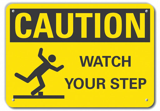 Caution Sign 7 inx10 in Plastic