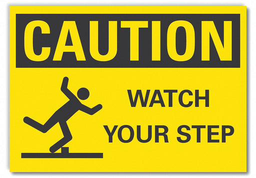 Caution Sign 7inx10in Non-PVC Polymer