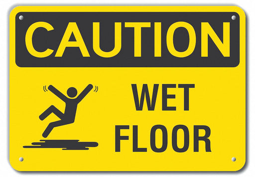 Caution Sign 10 in x 14 in Plastic
