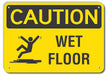 Caution Sign 7 inx10 in Plastic