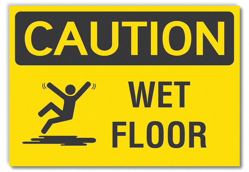 Caution Sign 7inx10in Non-PVC Polymer