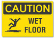 Caution Sign 7inx10in Non-PVC Polymer