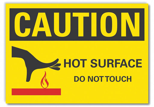 Caution Sign 7inx10in Non-PVC Polymer