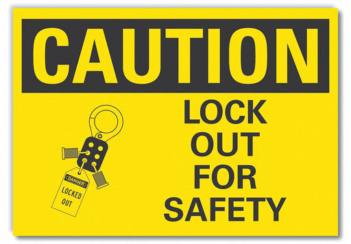 Caution Sign 7inx10in Non-PVC Polymer