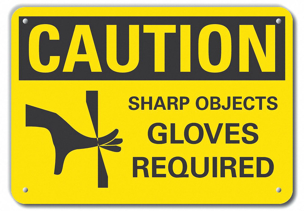 Caution Sign 7 inx10 in Plastic