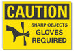 Hand Caution Rflctv Label 7inx10in