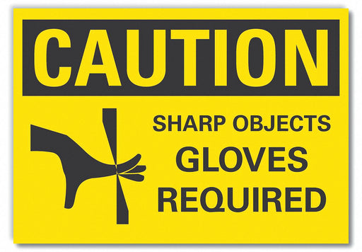 Caution Sign 7inx10in Non-PVC Polymer