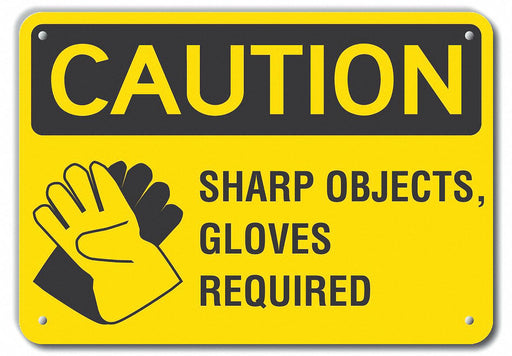Caution Sign 10 in x 14 in Plastic