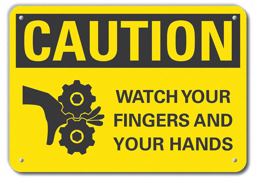 Caution Sign 10 in x 14 in Plastic