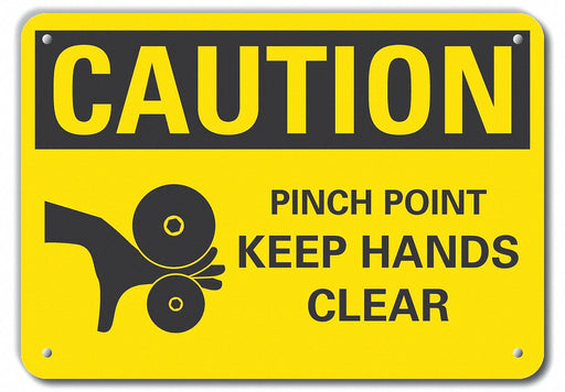 Caution Sign 10 inx14 in Plastic