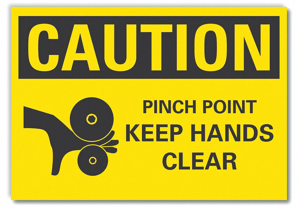 Caution Sign 7inx10in Non-PVC Polymer