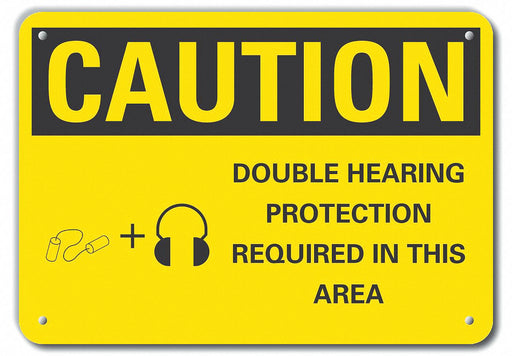 Caution Sign 10 inx14 in Plastic