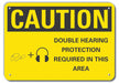 Rflctv Hearing Caution Sign 10x14in Alum