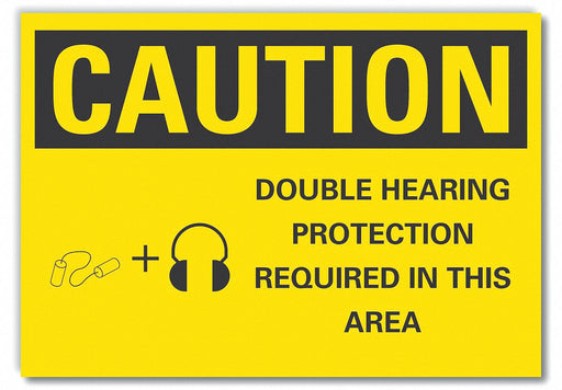 Caution Sign 7inx10in Non-PVC Polymer