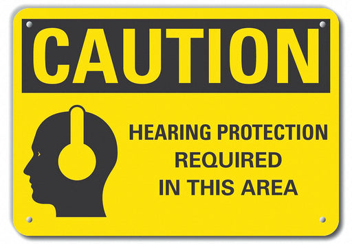 Caution Sign 7 inx10 in Plastic