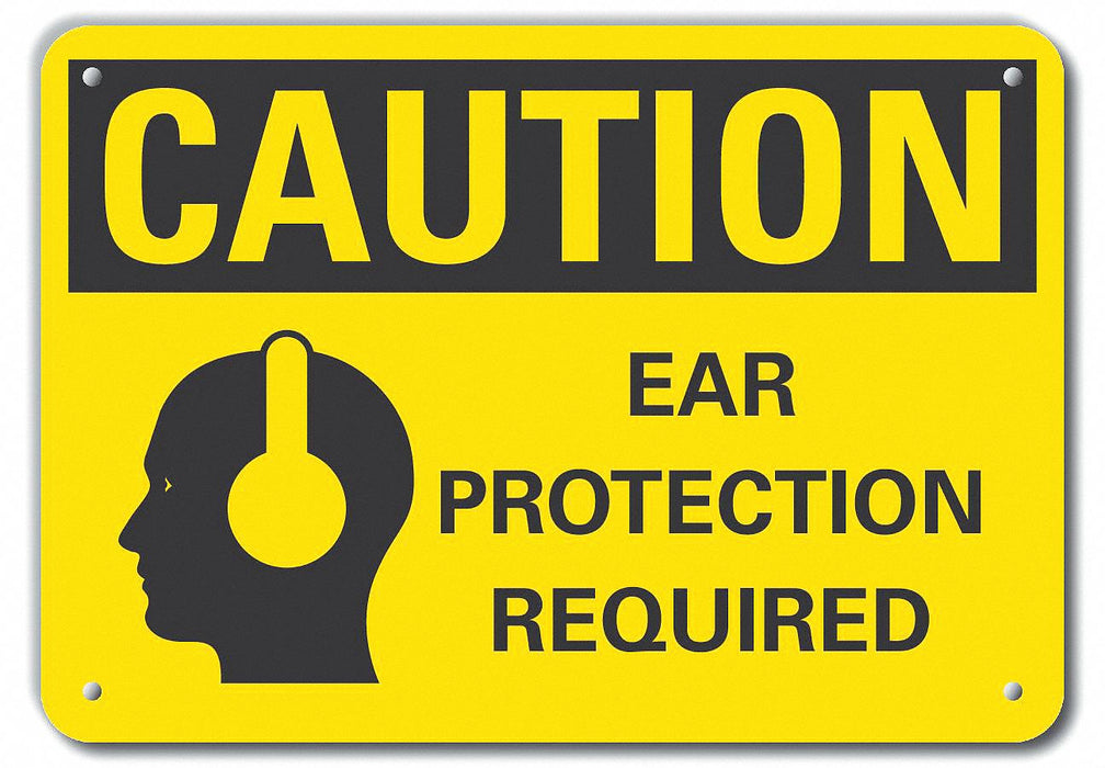 Caution Sign 7 in x 10 in Plastic