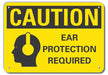 Caution Sign 7 in x 10 in Plastic