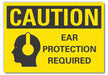 Hearing Caution Rflct Label 10inx14in