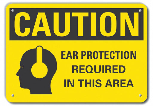 Caution Sign 10 in x 14 in Plastic