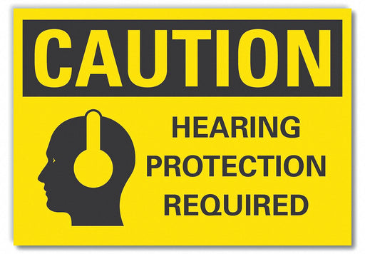 Caution Sign 7inx10in Non-PVC Polymer