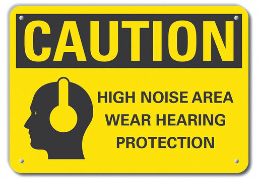 Caution Sign 10 inx14 in Plastic