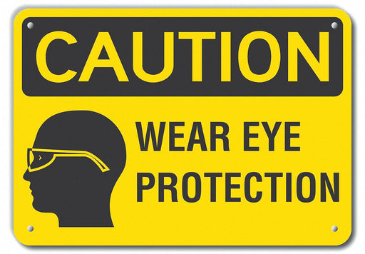 Caution Sign 10 in x 14 in Plastic