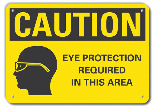 Caution Sign 10 inx14 in Plastic