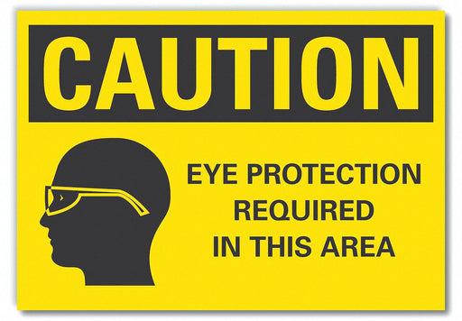 Caution Sign 7in x 10in Non-PVC Polymer